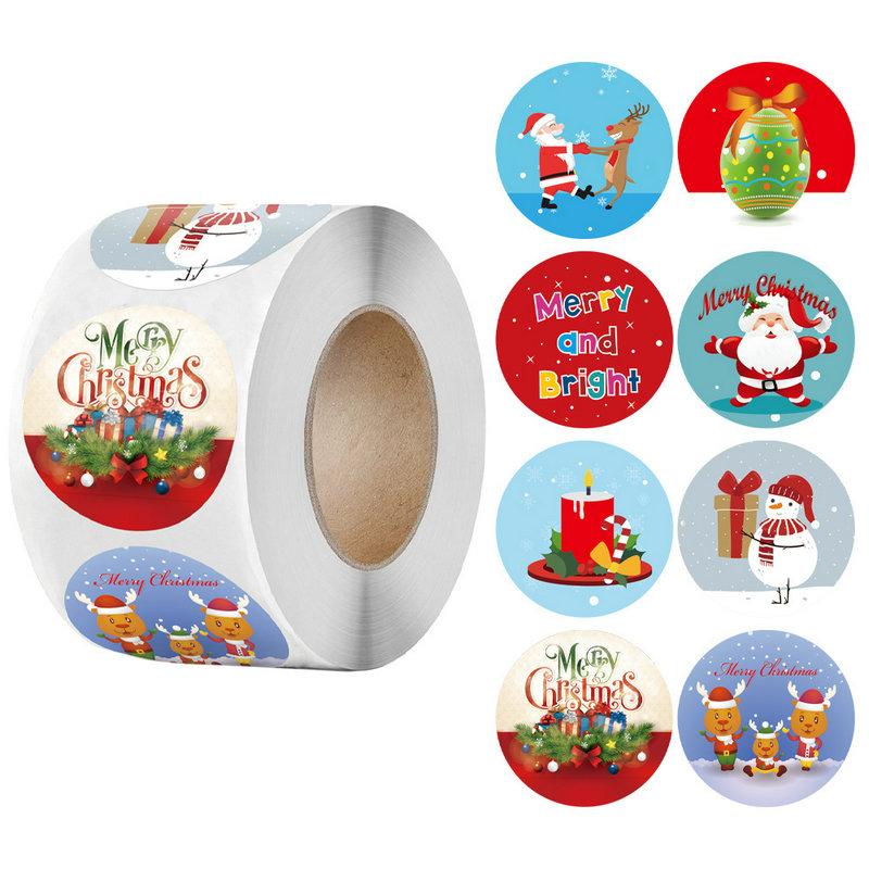 Children'S Christmas Gift Label Stickers School Teachers Commended Students Reward Self-Adhesive Decorative Gifts Series