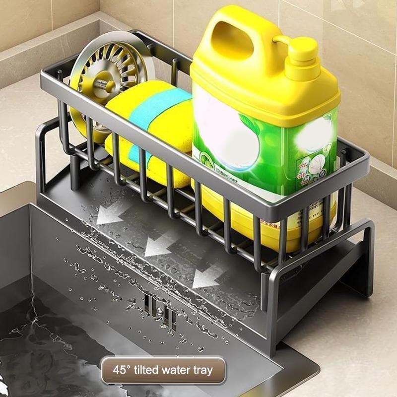 Sponge Drainer Rack Stainless Kitchen Organizer Bathroom Sink Rack Soap Holder Organizer Rack