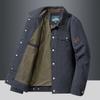 Men's Spring and Autumn Plus Size Thin Section Lapel Solid Colour Casual Business Loose Jacket