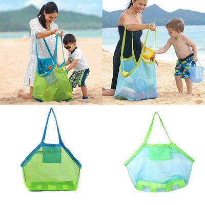 Children Beach Mesh Toys Storage Bag Kids Folding Sand Away Net Tote Outdoor New L4MC