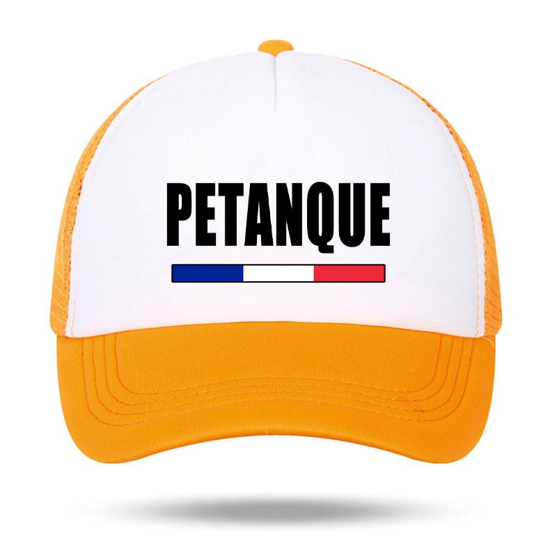 Pétanque Foam Trucker Cap French Outdoor Style Mesh Snapback Hat for Men Women Summer Sun Baseball Cap Apéro Boules Game Hat