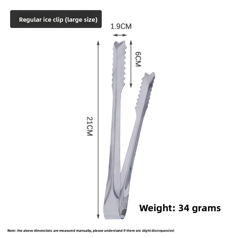 Thickened Stainless Steel Ice Tongs, Ice Cube Tongs, Ice Particle Tongs, Ice Tongs for Food, Fruits and Sugar Cubes, Small Size
