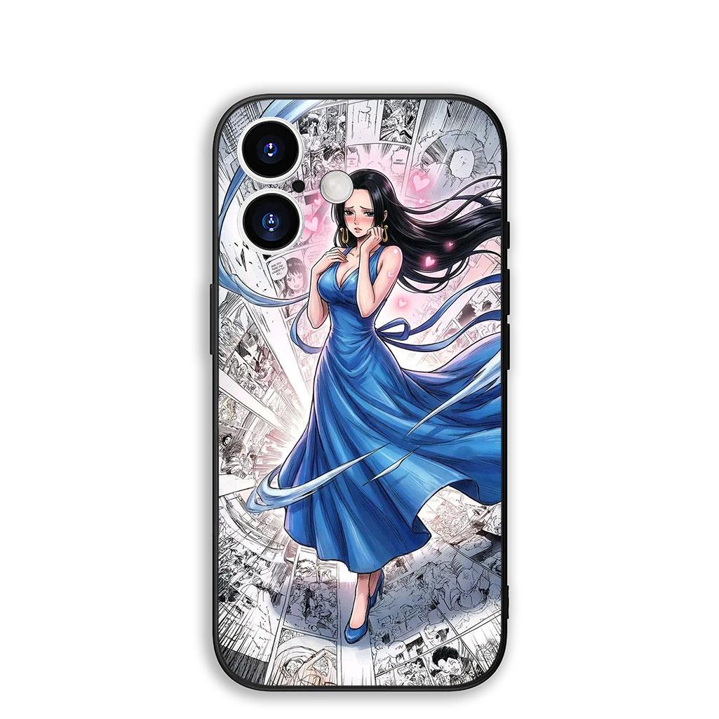 

Cover for Apple iPhone 16 15 14 11 Pro Max 6 7 8 Plus + SE2 SE3 SE 2022 2020 8+ Phone Case Zoro Boa Hancock One Pieces Luffy iPhone 16