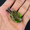 Tree of Life Peridot Gemstone Copper Wire Wrap Pendant Jewelry For Gift