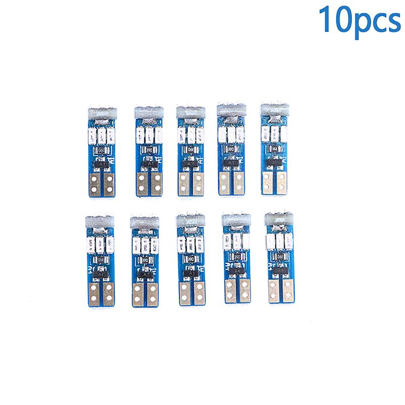 10Pcs Bright LED Bulbs T5 W3W W1.2W 70 73 74 Auto Dashboard Gauge Lamps Car Warning Indicator Instrument Cluster Light Lamps