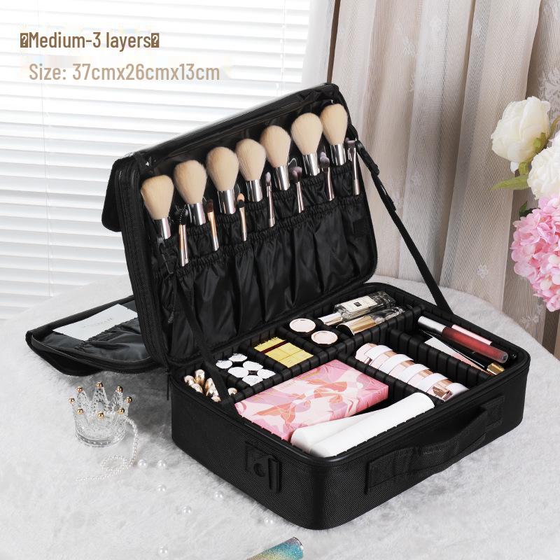 Women's Large-Capacity Portable Cosmetic Bag - Professional Makeup Artist Storage and Tattoo Tool Organizer