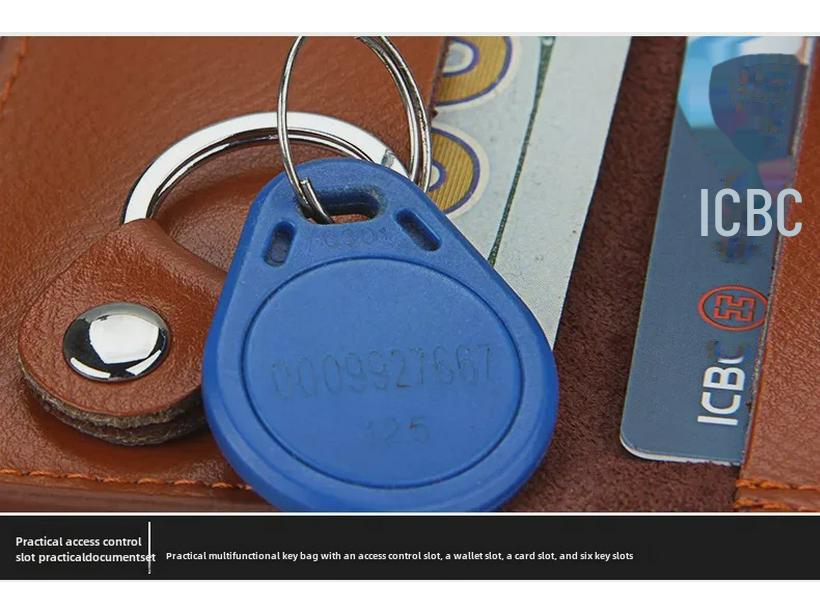 Genuine Leather Universal Car Key Bag for Men - Multifunctional Gift