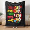 1Pc Christmas Minions Celebration Blanket Soft Throw Blanket For Home Bedroom Bed Sofa Travel Office Solid Christmas Blanket