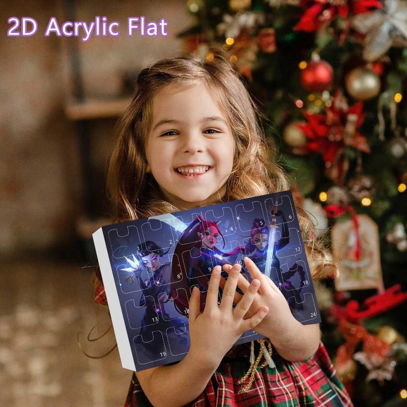 Kpop Vânătorii de Demoni Calendar de Advent Cutie Oarbă Calendar Numărătoare Inversă Cu 24 Jucării Brelocuri Cadouri Pungă Pandantiv Joc Amuzant Obiecte de Colecție
