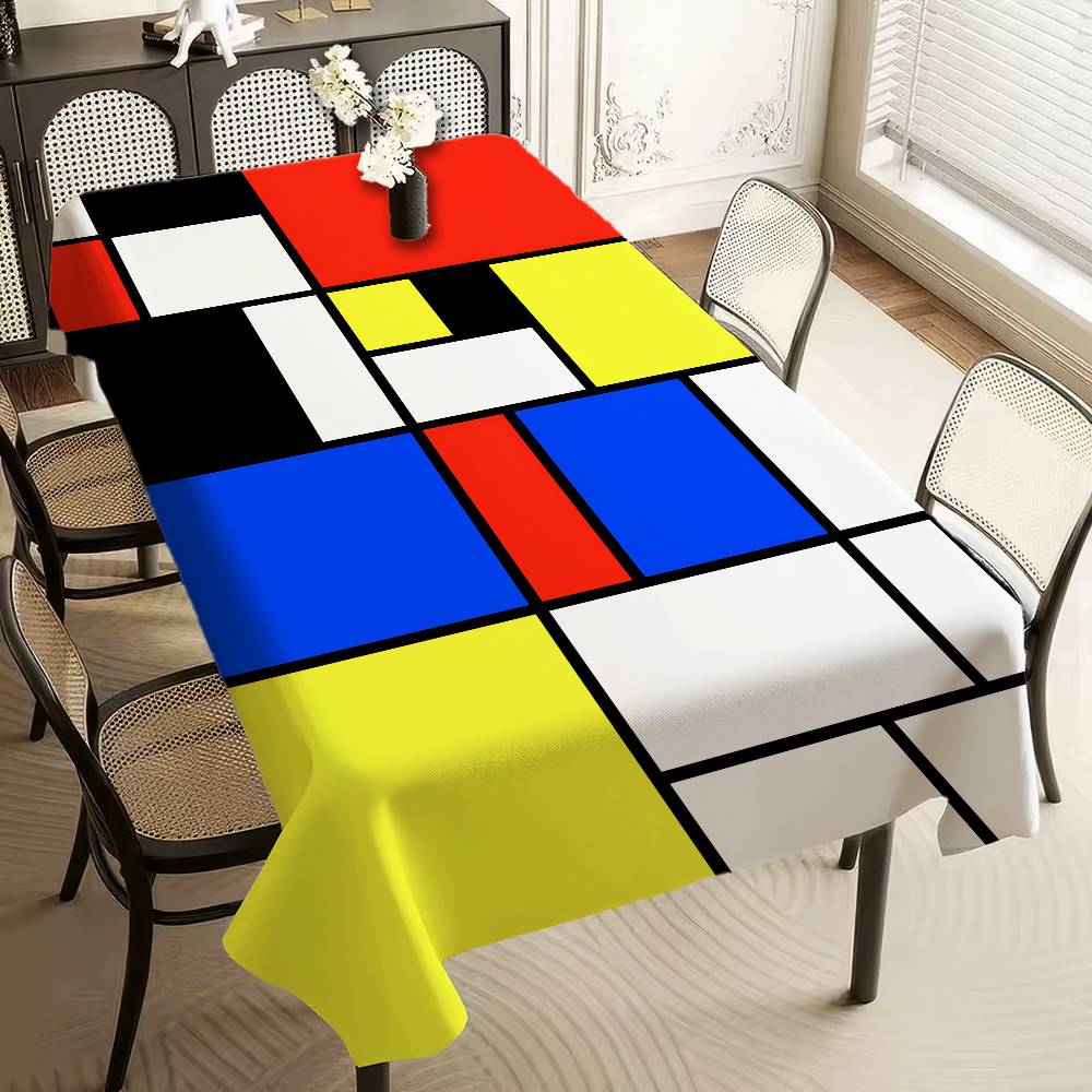 Art P-Piet CC-ornelies M-Mondrian Tablecloth Home Dinner Table Cover Banquet Outdoor Party Cover Hotel Decoration Tablecloths