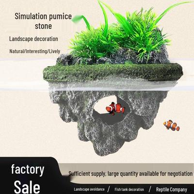 Floating Aquarium Stone Decoration – Ecological Scenery, Rockery, and Hiding Cave Ornament