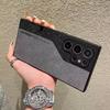 Luxury Double Color Phone Case For Samsung Galaxy S25 S24 S23 S22 S21 Ultra S23 S24 S25 Plus Leather Shockproof Pattern Slim Back Cover