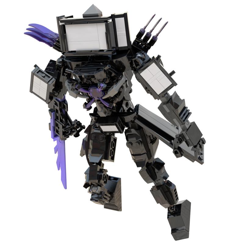 MOC Skibidi Toileted Giant Titan TVman Upgrade Speakerman Building Blocks Action Figure Model Construction DIY Bricks Toy Fan