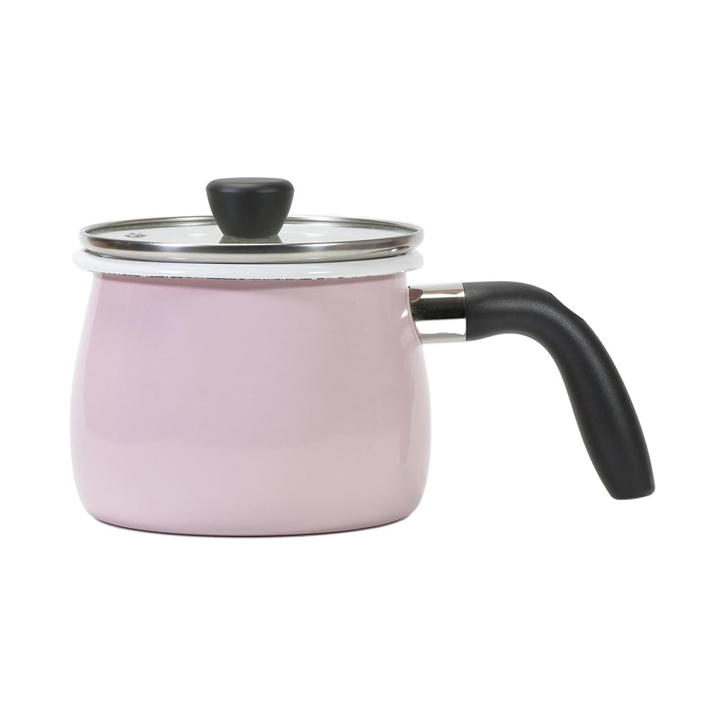 

Bestco Multi-Pot, 2.0L Enamel Saucepan, IH Compatible, Pink, with Glass Lid, NQ-0111, Karino, Anything Pot