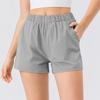 Nuovi Pantaloncini da Yoga Nudi Stampati da Donna con Tasche Delicati sulla Pelle Aderenti Elastici ad Asciugatura Rapida Pantaloncini Sportivi e per il Fitness