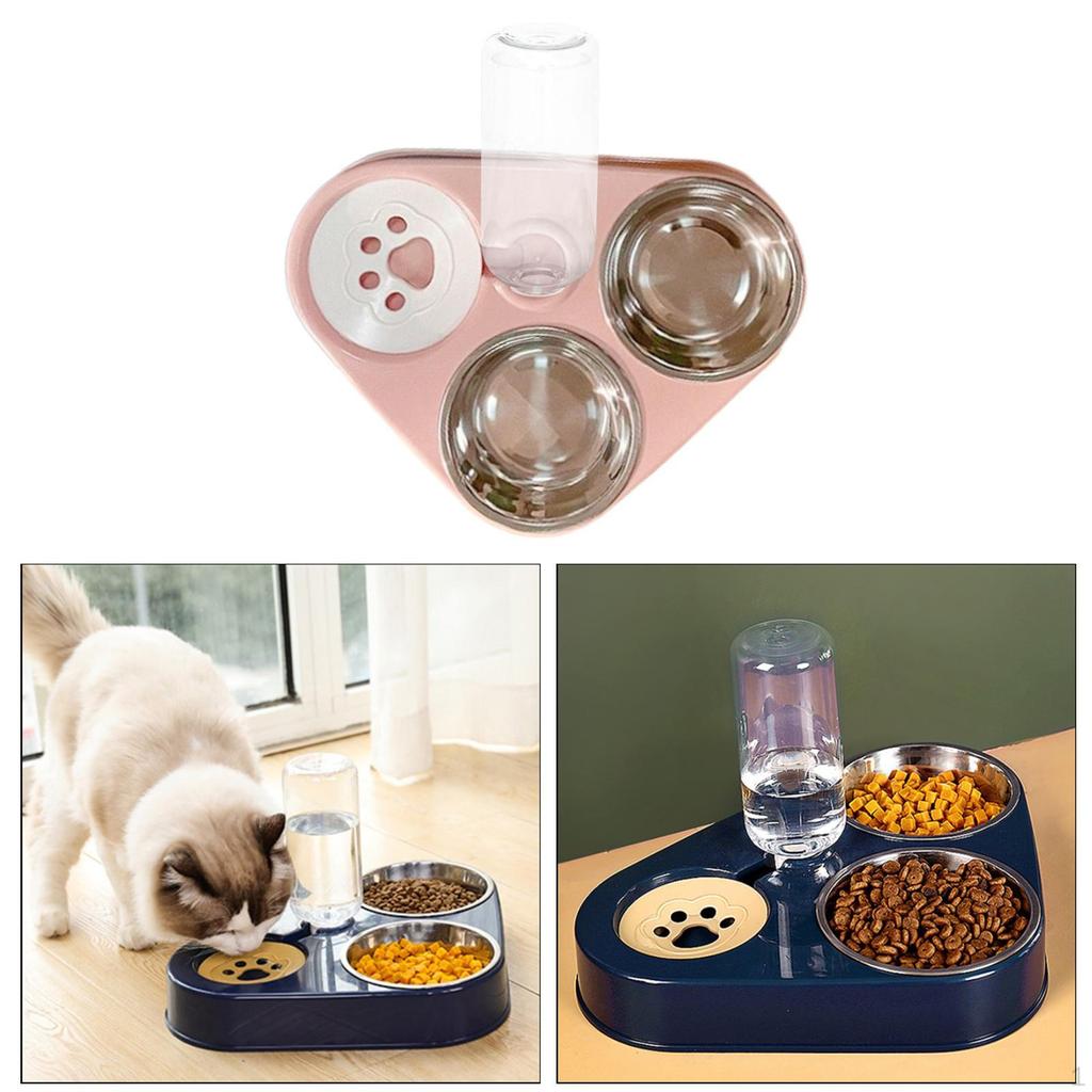 Pet Feeding Set with Water Dispenser And Food Bowl