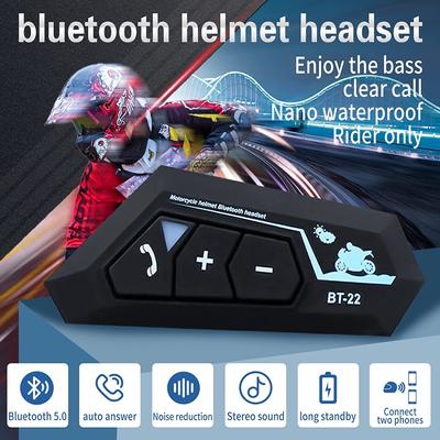 Casque moto Bluetooth NYF BT12C BT22, casque sans fil, mains libres, stéréo, avec microphone souple