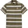 Camel Men's Retro Striped Color Block Polo T-Shirt