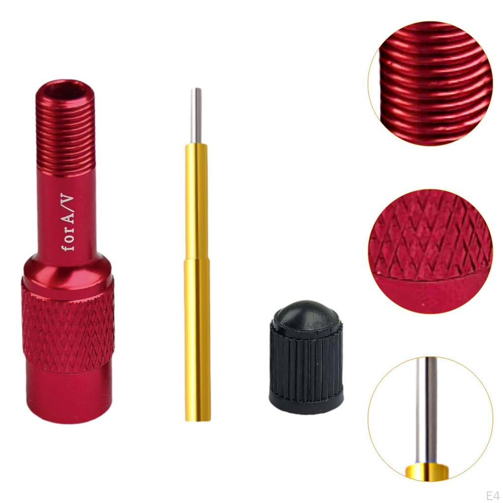 Bike Fork Valve Pump Adapter Extender Aluminum Alloy Extension Converter Nozzle