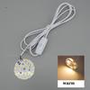 50mm DC 5V USB LED night Lights chips source Desk Book Lamp Switch Dimmable Bedroom Reading extend cable white warm nature light