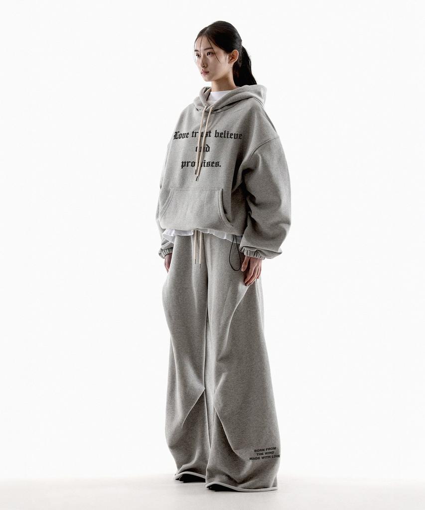 Paensyo Mwl Small Geometry Flare Sweat Pants - Melange