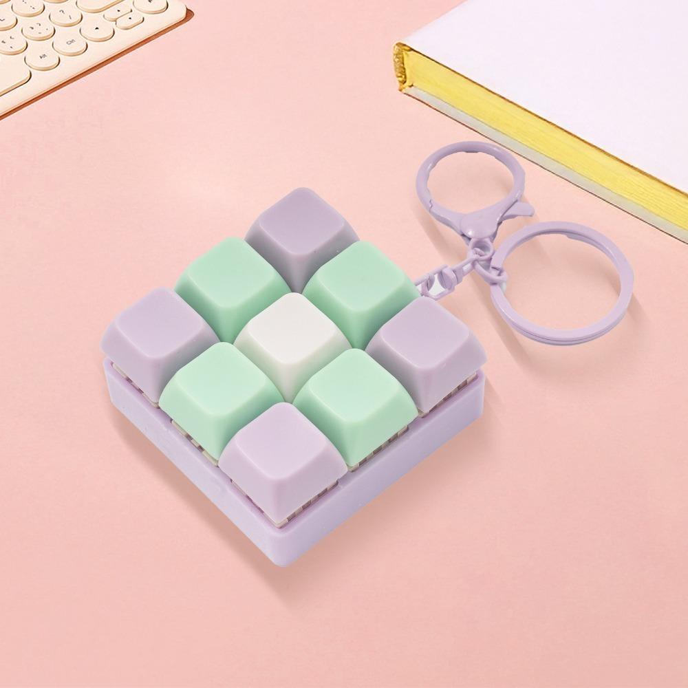 DIY Button Keycap 9 Keyboard Key Toy Anti Stress Finger Creative Bag Pendant Boys Girls