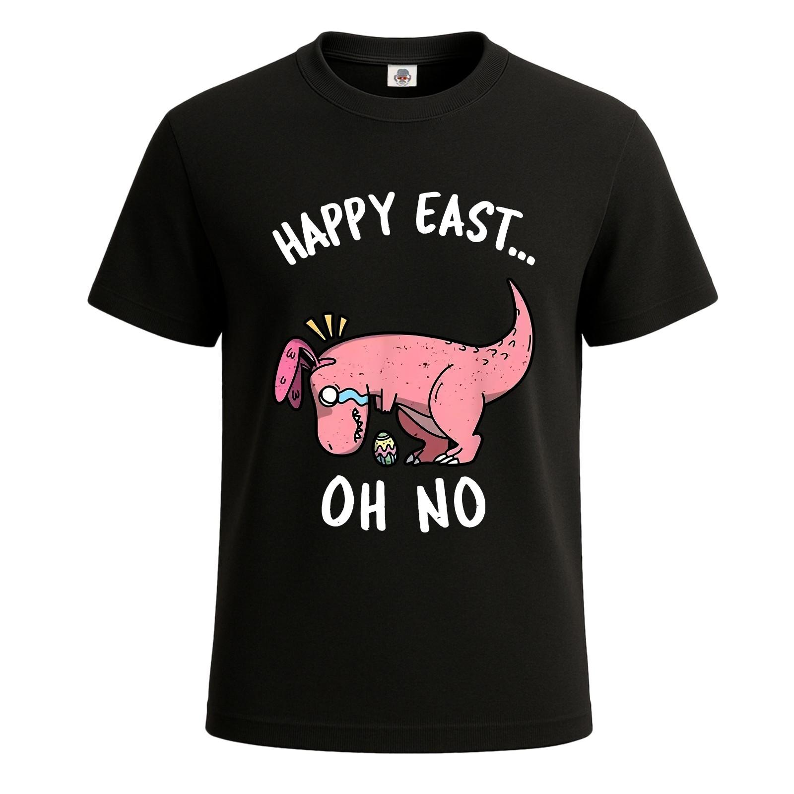 Funny Easter Dinosaur Design Happy Easter T-Shirt For Mens Novelty Gift Tee Top S разноцветный