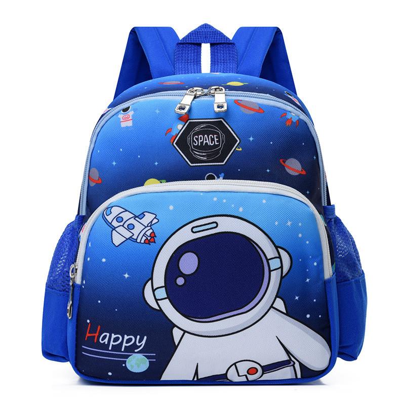 

Очаровательный мультяшный рюкзак Человек-паук для мальчиков и девочек Стильная нейлоновая сумка для дошкольников Blue Astronaut