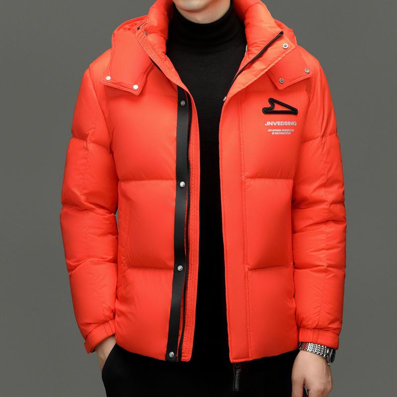 Men's 2025 Winter Fashion Down Jacket, Thick and Warm with Detachable Hood.