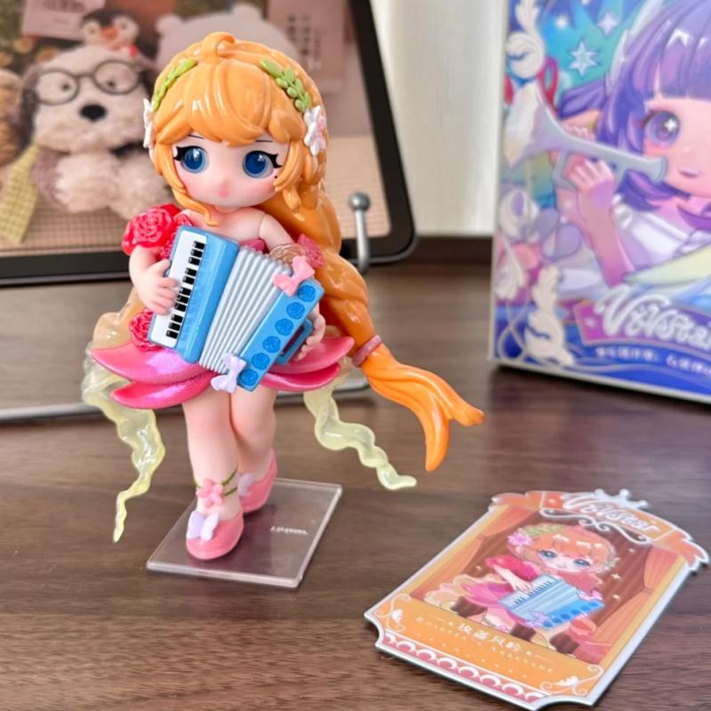 Vivistar New Dream Orchestra Overture Series Caixa Caja Cute Anime Figure Desktop Ornament Surprise Gifts For Kids Adults Children's Birthday Gift