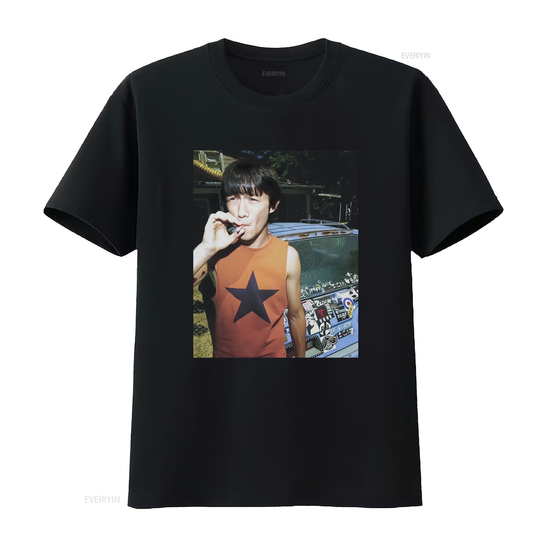 

2003 Joseph Gordon Levitt on Mysterious Skin Set Orange T Shirt with Star Print vintage Washed Soft Comfortable streetwear 4XL