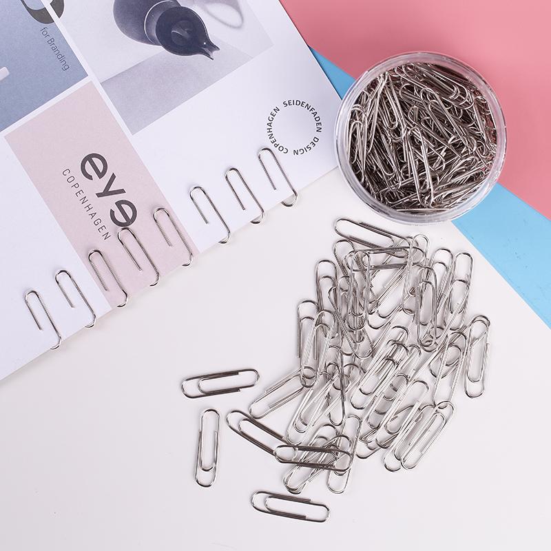 200pcs/box Paper Clips Durable and Rustproof Metal Paperclips for Home School Office Document Organizing Supplies