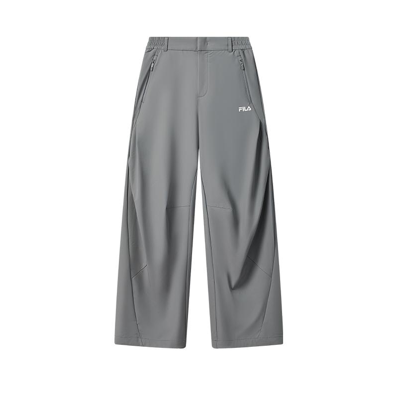 Fila Original Fashion Simple Personality Retro Sports Casual Versatile Comfortable Straight Leg Woven Pants Women Bottoms Cloud-Gray F11W539803FDY
