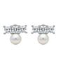Alleun Silver 925 Cubic Freshwater Pearl Silver Mini Earrings