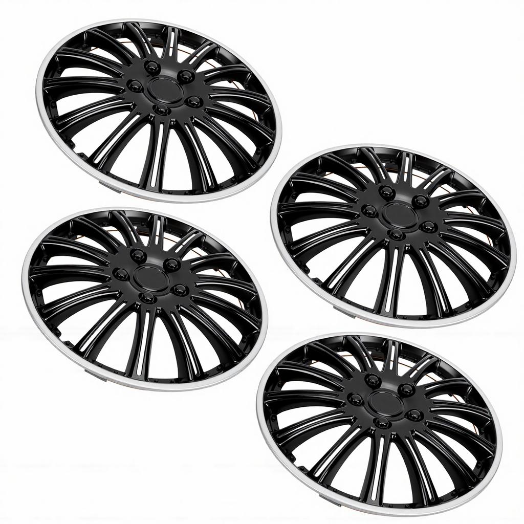 4PCS 14 Inch Wheel Hub Cap Snap Fit Wheel Rim Cap Universal for Cars Sedan SUV Trucks