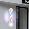 85cm Wall Mounted LED Barber Pole Light, Red White Blue Rotating Sign for Salon Shop Window Decor, Advertising Display Light