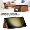 Business Magnetic Three Fold Solt Wallet Flip Leather Case For Samsung S26 Ultra S25 Plus S24 A26 A16 A17 A07 Kickstand Cover
