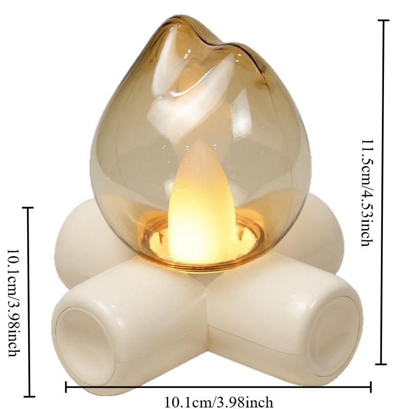 

1Pcs Fire Table Lamp Atmosphere Bedroom Bar Decoration Creative Birthday Gift Tabletop Ornament Cute Safety Material
