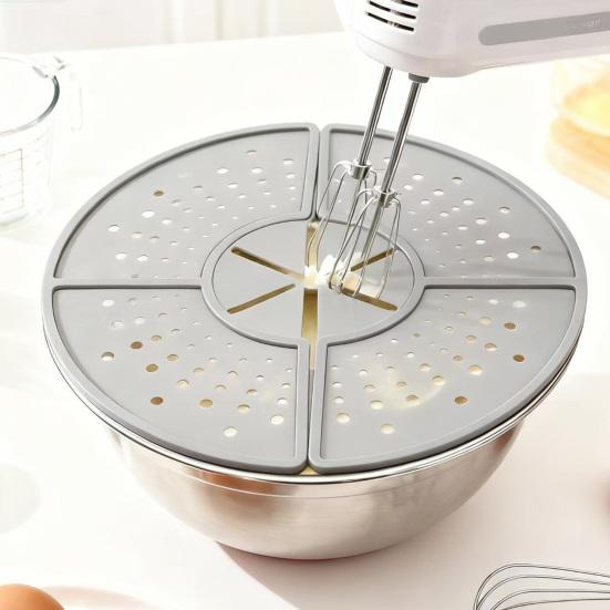 Anti-splash Oil Cover Foldable Silicone Splash Guard for Cooking Pots with Ventilation Steam Release Heat Resistant Lid for Kitchen Use
