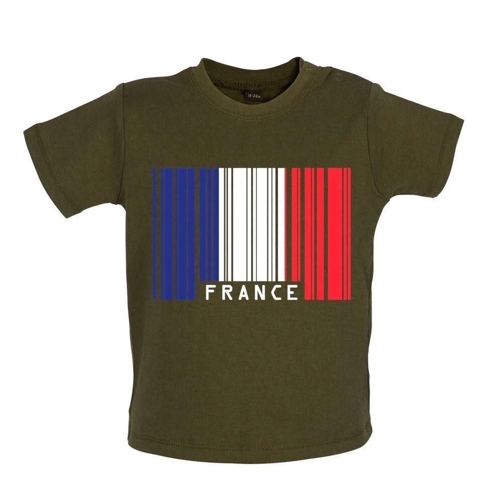 Baby t-shirt / frog - flag style France - country born in Paris 140