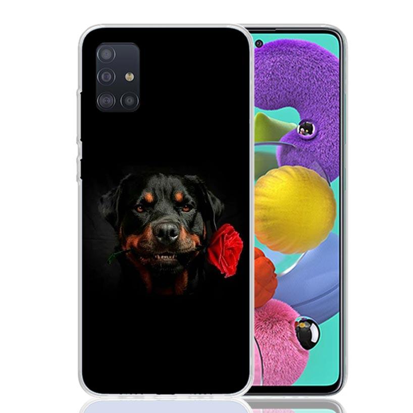 Rottweiler Dog Case Phone Cover for Samsung Galaxy A52 A51 A50 A42 A32 A22 A12 A02S A72 A71 A70 A41 A31 A21S A40 A30S A20E A10S