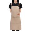 Wasserdichte Küchenschürze für Damen/Herren mit Taschen, Arbeits- und Reinigungsschürze, Restaurant- und Kellner-Arbeitsuniform