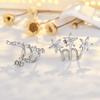 Flower Stud Earrings S925 Sterling Silver Needle Earrings Women's Ear Jewelry Gift 2026