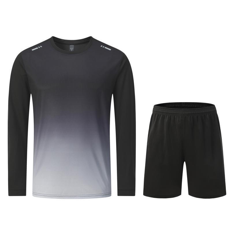 Unisex Quick-Dry Long-Sleeve Sports T-Shirt Set for Running and Fitness