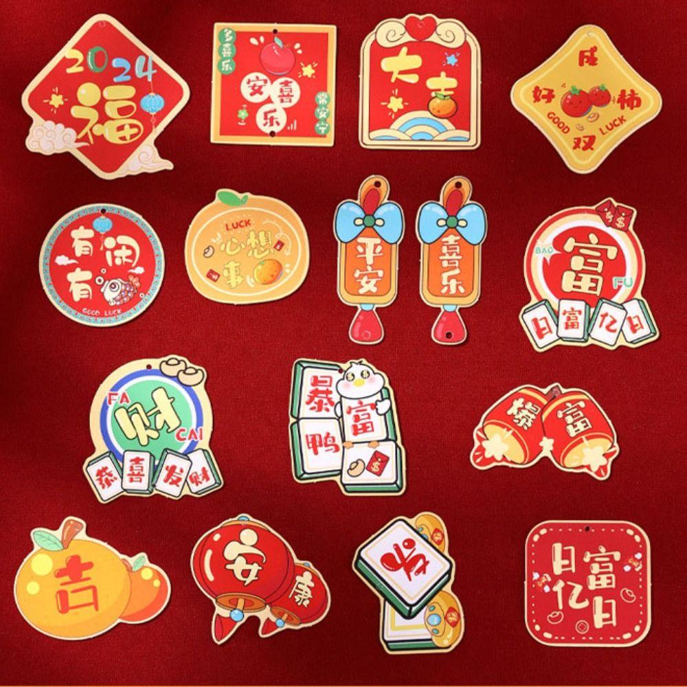 New Year Cartoon Pendants Bonsai Hangings Supplies Cute 3D Small Printing Bright Colors Creative Fashionable Festive Supplies