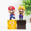 In Stock 4Pcs/Set Super Marios Action Figure Model Doll Cake Decoration Car Ornaments Anime Peripherals Children Toys