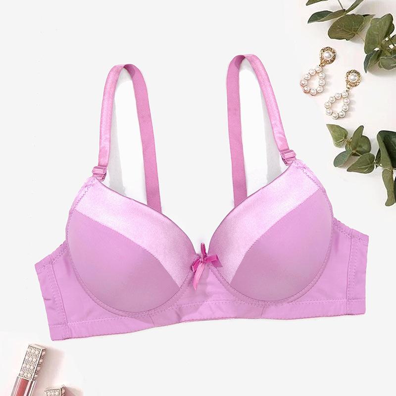 Large Size Underwear Comfortable and Simple Smooth Bra Thin Gathering Upper Support Adjustment Bra Wholesale