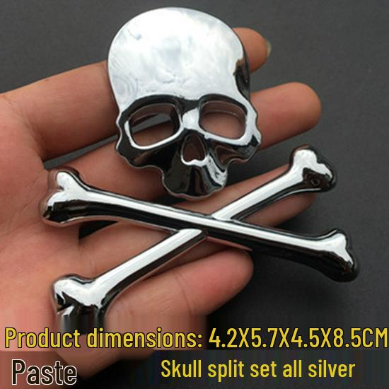 

3D Металлическая эмблема и наклейка Череп для Хэллоуина - Украшение на капот, багажник, боковую часть или кузов автомобиля