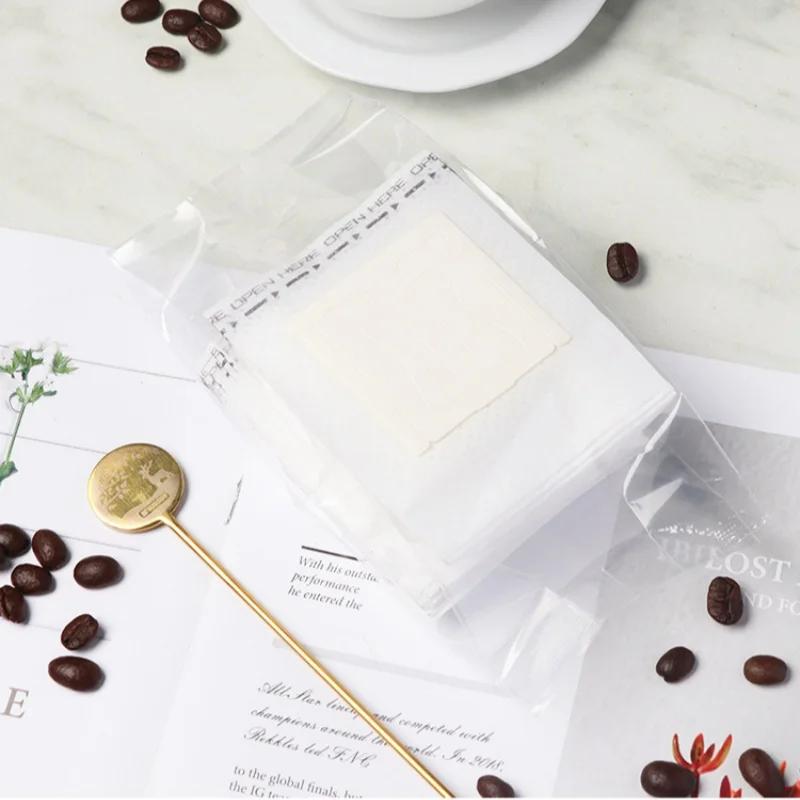 50 PC of Coffee Utensils Ear-hanging Coffee Filter Bags Hand-brewed Coffee Powder Food-grade Filter Bags Ear-hanging Coffee Bags
