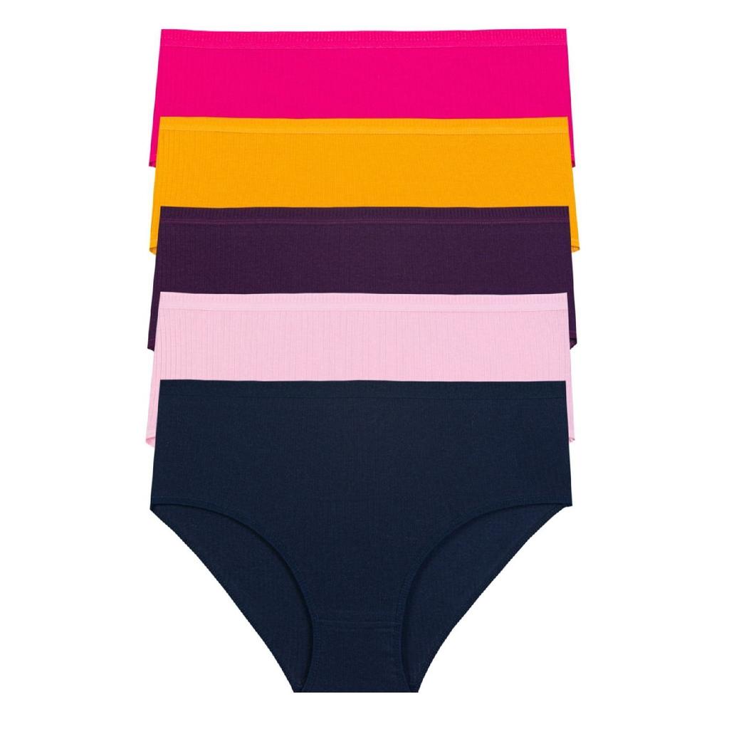 Women's Ribbed Ribbed Panties 5 Pack Cotton 5450